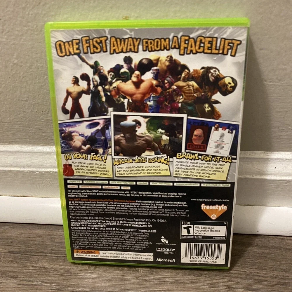 Microsoft Xbox 360 FaceBreaker Video Game Boxing Fighting Fighter No Manual 2008